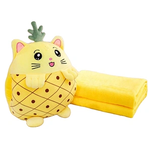 plush pillows baby toys fleece blanket with plush toy