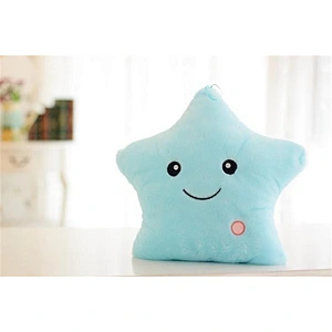 34CM Creative Toy Luminous Pillow Soft Stuffed Plush Glowing Colorful Stars Cushion