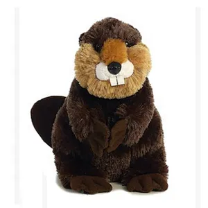2021 Cute custom wild stuffed animal beaver plush toys for kids