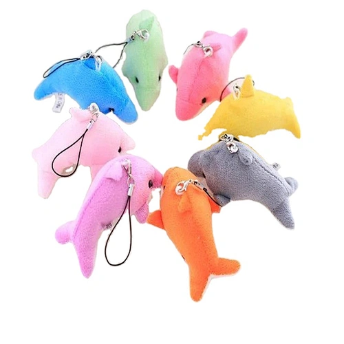 multi-colors, 6cm small Dolphin Plush Stuffed toy , keys Decor pendant DOLL TOY