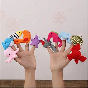 Cartoon hand puppet finger puppet baby children's story telling early education soothing dolls plush toys