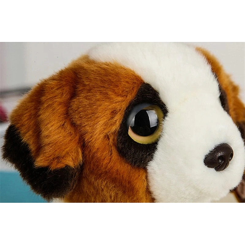 Amazon Hot Selling Lifelike Soft Saint Bernard Dog Plush Toys Cute Sitting Puppy Dogs Stuffed Toy