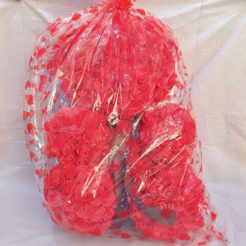 Wholesale cute Valentine Gift Custom Stuffed rose flower teddy bear Plush Toy