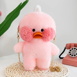 Hot selling promotion baby love plush duck shaped bag