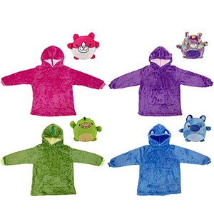 Animal Print Blanket Hoodies for Kids Huggle Pets