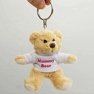 Mini Brown Teddy Bear Key chain Plush for Bag Charm
