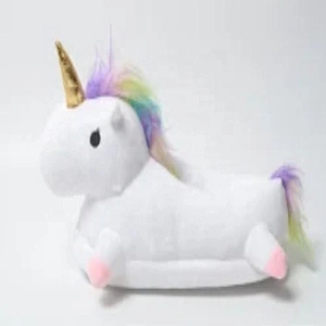 wholesale peluches soft toy plush slippers unicorn