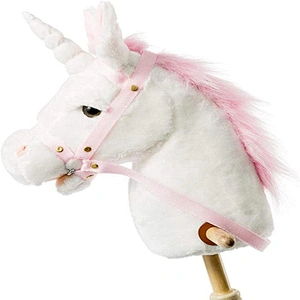 kids	stuffed animal unicorn plush toys hobby horse for sale