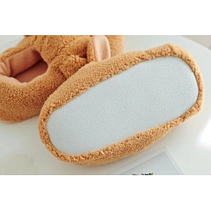 Wholesale Indoor Customized Winter warm kids stuffed dog plush slipper shoes