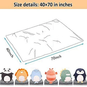super soft fur throw with double baby toys blanket with plush toy