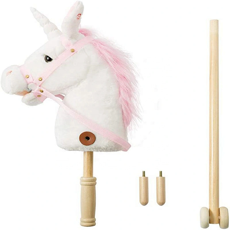 kids	stuffed animal unicorn plush toys hobby horse for sale