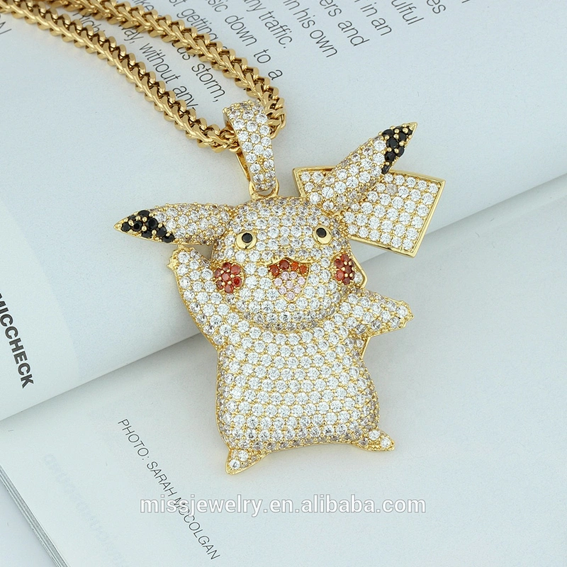 Missjewelry New Sale Pikachu-Wholesale Iced Out Jewelry Pendant Sterling Silver