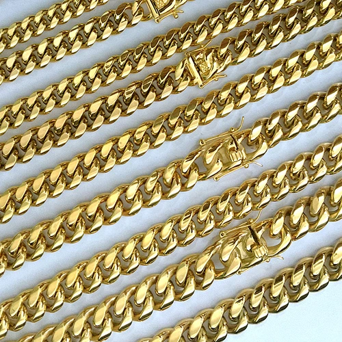 14k Gold Heavy Chain Miami Cuban Link Mens