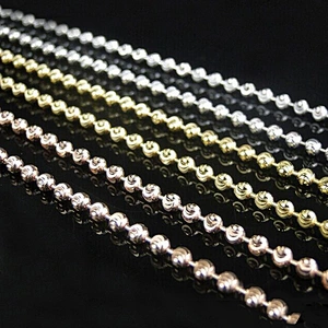 Miss Jewelry High quality fashion moon cut bead chain necklace