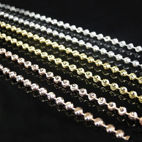 Miss Jewelry High quality fashion moon cut bead chain necklace