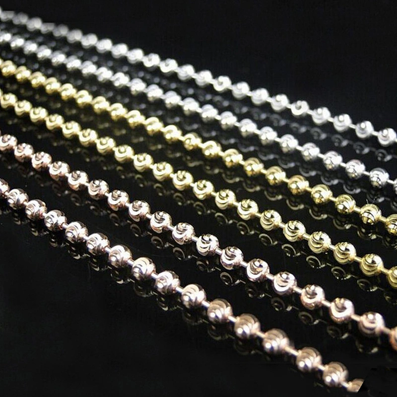Miss Jewelry High quality fashion moon cut bead chain necklace
