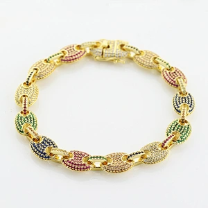 Miss Jewelry Wholesale Dubai Gold Jewelry Bracelet Men Stainless Steel Jewelry Link Bracelet