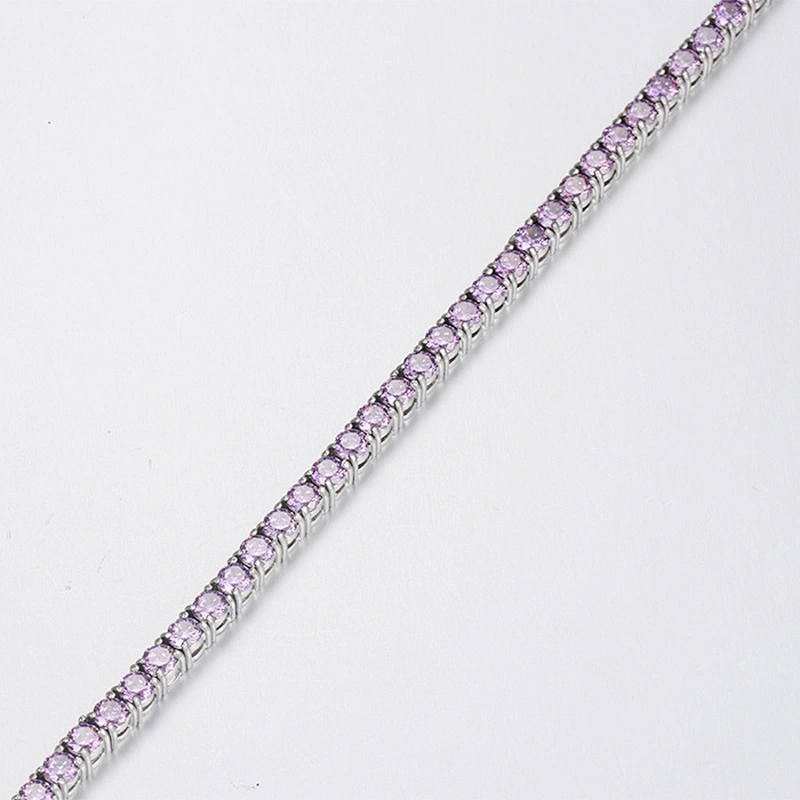 Missjewelry Hip Hop Tennis Chain Mens CZ Paved Diamond Tennis Bracelet 925