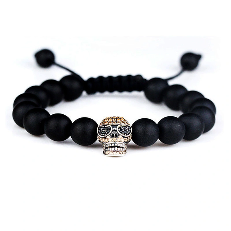 Missjewelry cz paved skull bracelet hand chain for men, men bracelet 2016