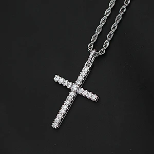 Custom Jewelry Cross Pendant Sterling With Gold Diamond