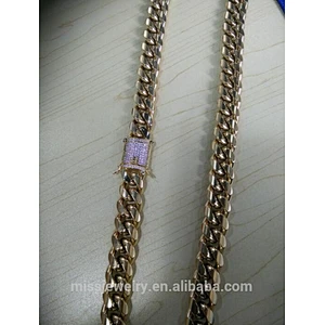 Miss jewelry fashion men heavy gold chain designs, 18k italian gold chain