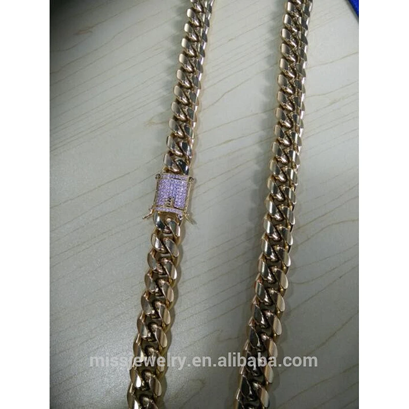 Miss jewelry fashion men heavy gold chain designs, 18k italian gold chain