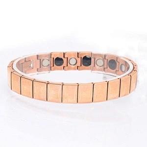 Rose Gold Mineral Stone Tourmaline Magnetic Bracelet