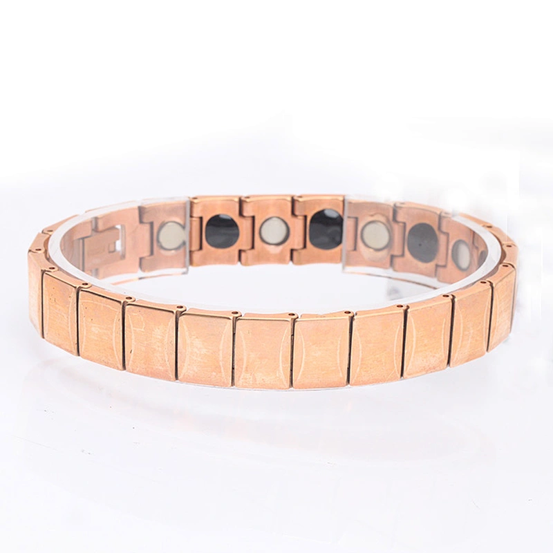 Rose Gold Mineral Stone Tourmaline Magnetic Bracelet