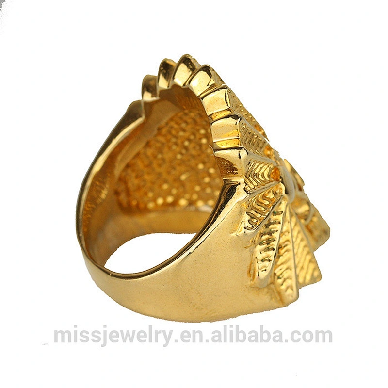 India chief skull fancy gold ring designs, gold finger rings design for men with price