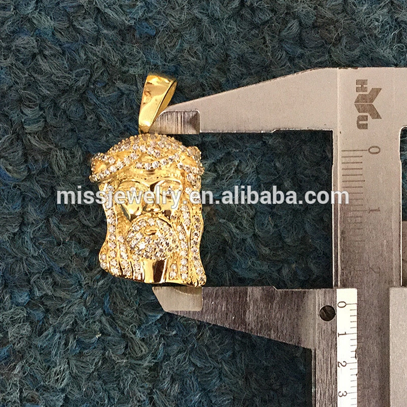 Missjewelry  large jesus dubai 18k gold cz jewelry, micro pave jewelry wholesale