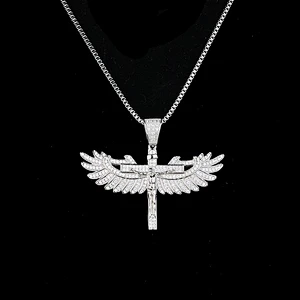 Custom cz hip hop jewelry ice out 925 silver Jesus pendant