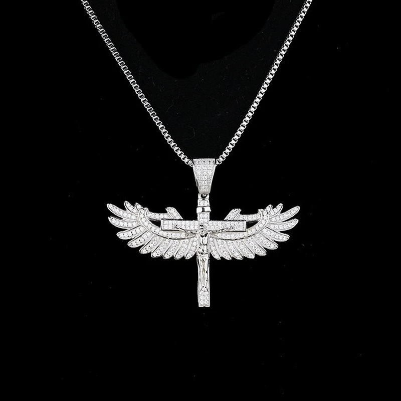Custom cz hip hop jewelry ice out 925 silver Jesus pendant