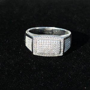 Turkey Mens Brass Cz Iced Ring