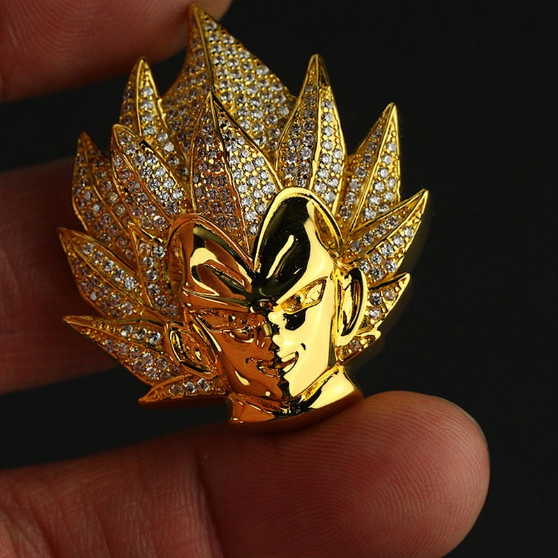 Rap Jewelry 14K Gold Diamond Lion Pendant Mens