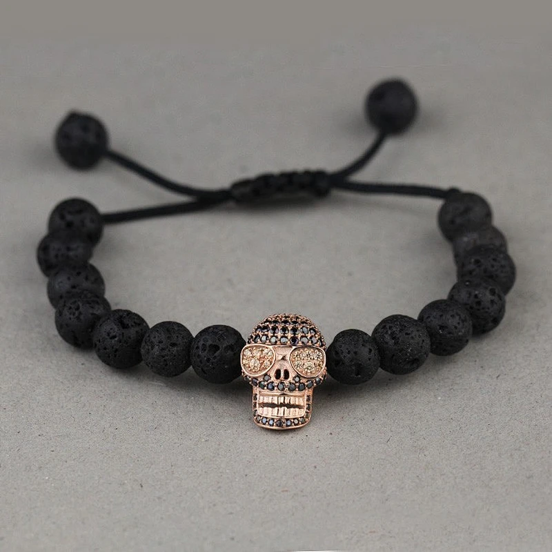 Engraved Bead Bracelet Stainless Steel
