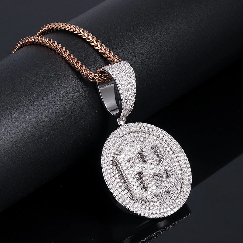 Design Hip hop jewelry Personalized Name Necklace Dubai Gold Coin 69 Pendant