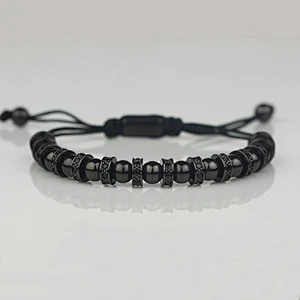 Wholesale latest new men's silver spacer models bracelets designs