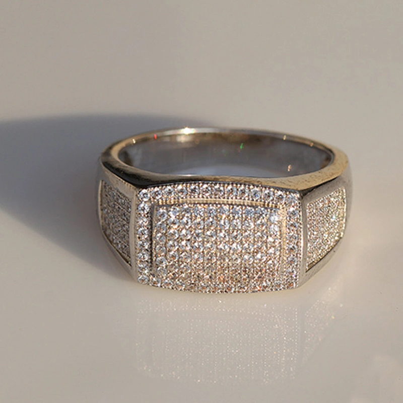 Turkey Mens Brass Cz Iced Ring