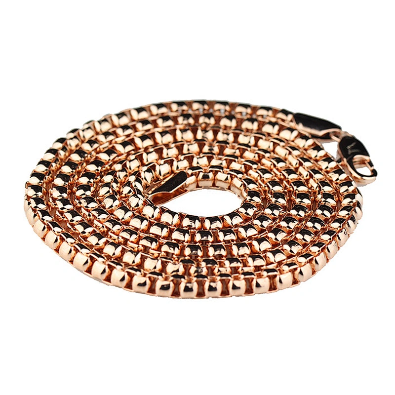 Stainless Steel Mens Gold Box Chain