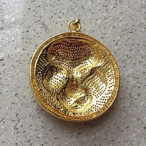 Miss Jewelry Factory Price Big Size18K Gold Plated Lab Diamond Lion Head coin Pendant