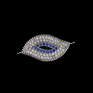 Hip hop bracelet accessories 18k gold iced out AAA cz metal charm, diamond devil eye charm