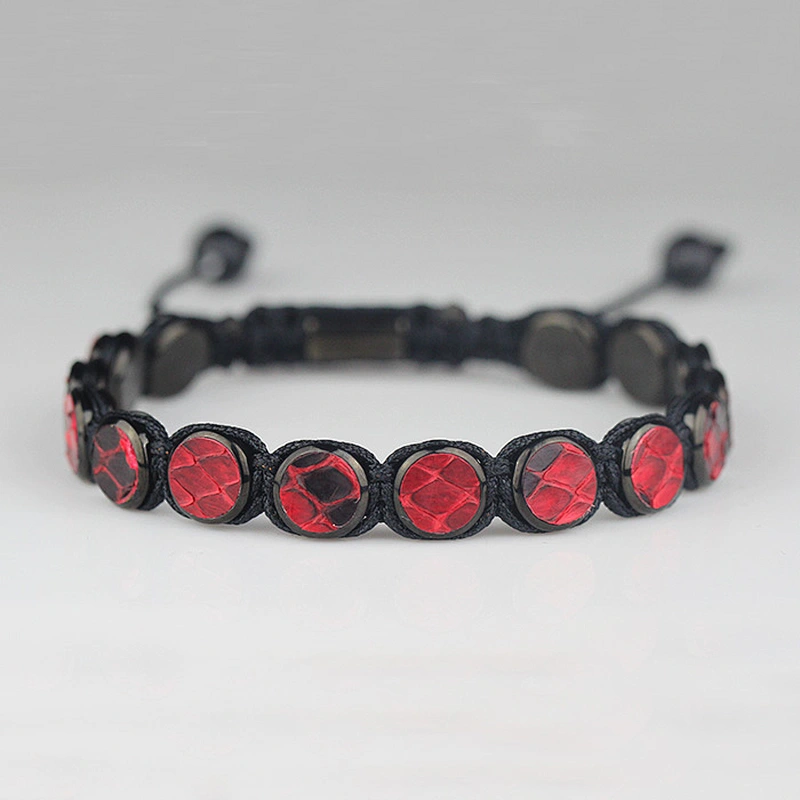 Wholesale Exotic Genuine Stingray Leather Beads Bracelet Mens Jewellery