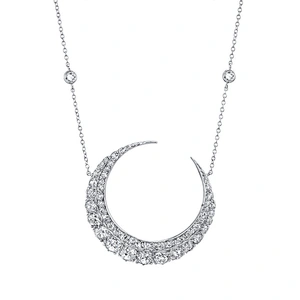 Miss Jewelry Wholesale 18k Gold Jumbo Double Row Moon Necklace