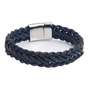 European Style Engraveable  Leather Bracelet Genuine