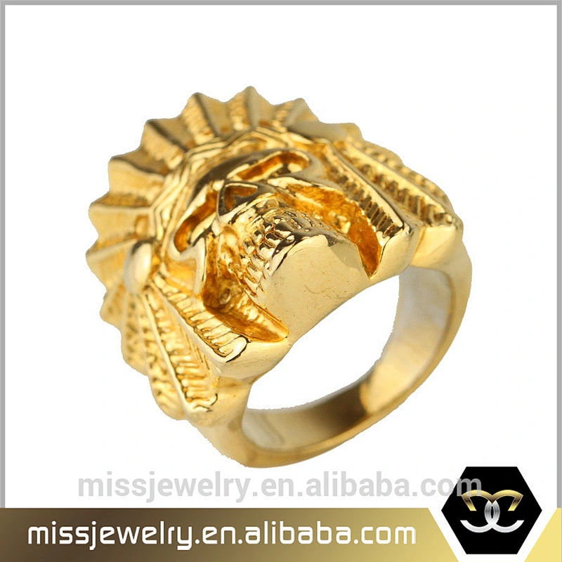 India chief skull fancy gold ring designs, gold finger rings design for men with price