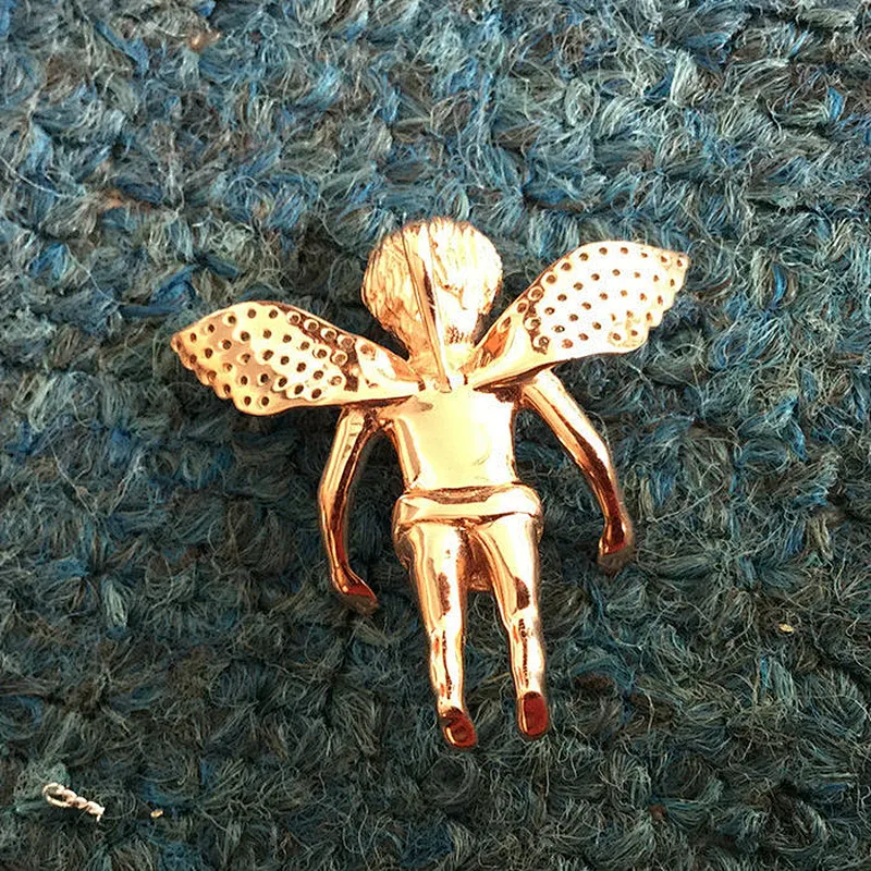 Hip pop angel wing micro pave iced out jewelry angel pendant China wholesale