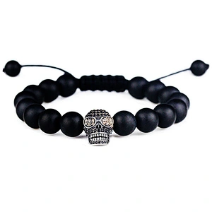 Missjewelry cz paved skull bracelet hand chain for men, men bracelet 2016