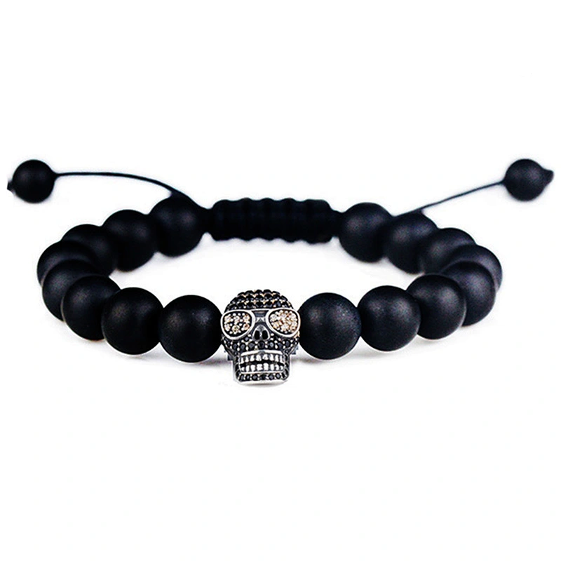 Missjewelry cz paved skull bracelet hand chain for men, men bracelet 2016