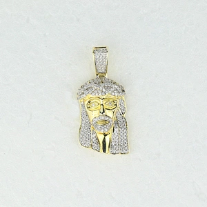 Hip hop pendant 925 sterling silver jesus pendant, PVD 18k gold plated jewelry