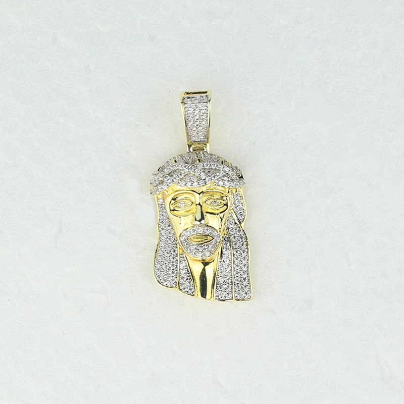 Hip hop pendant 925 sterling silver jesus pendant, PVD 18k gold plated jewelry
